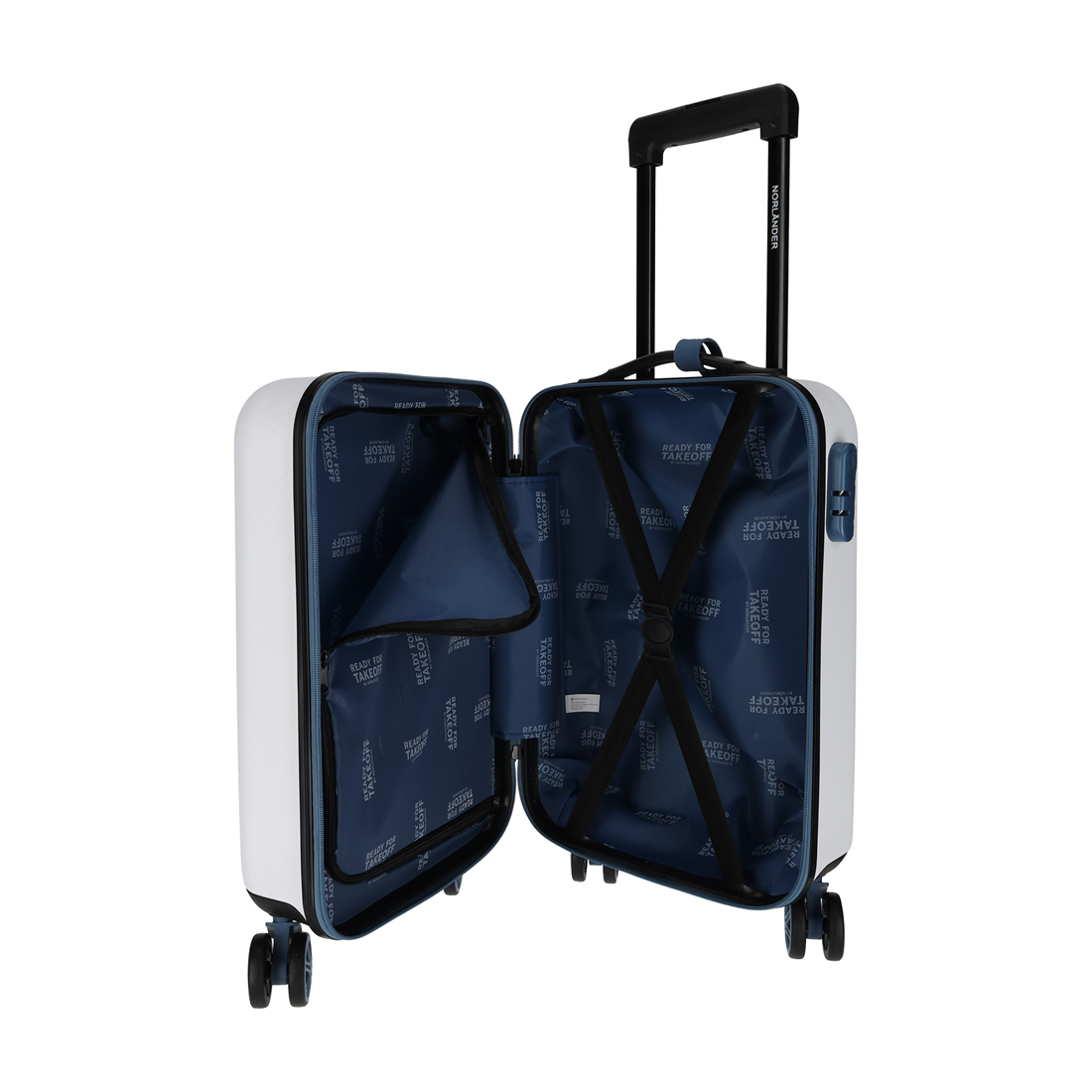 NORLÄNDER World Trolley Wit/Blauw (28907)