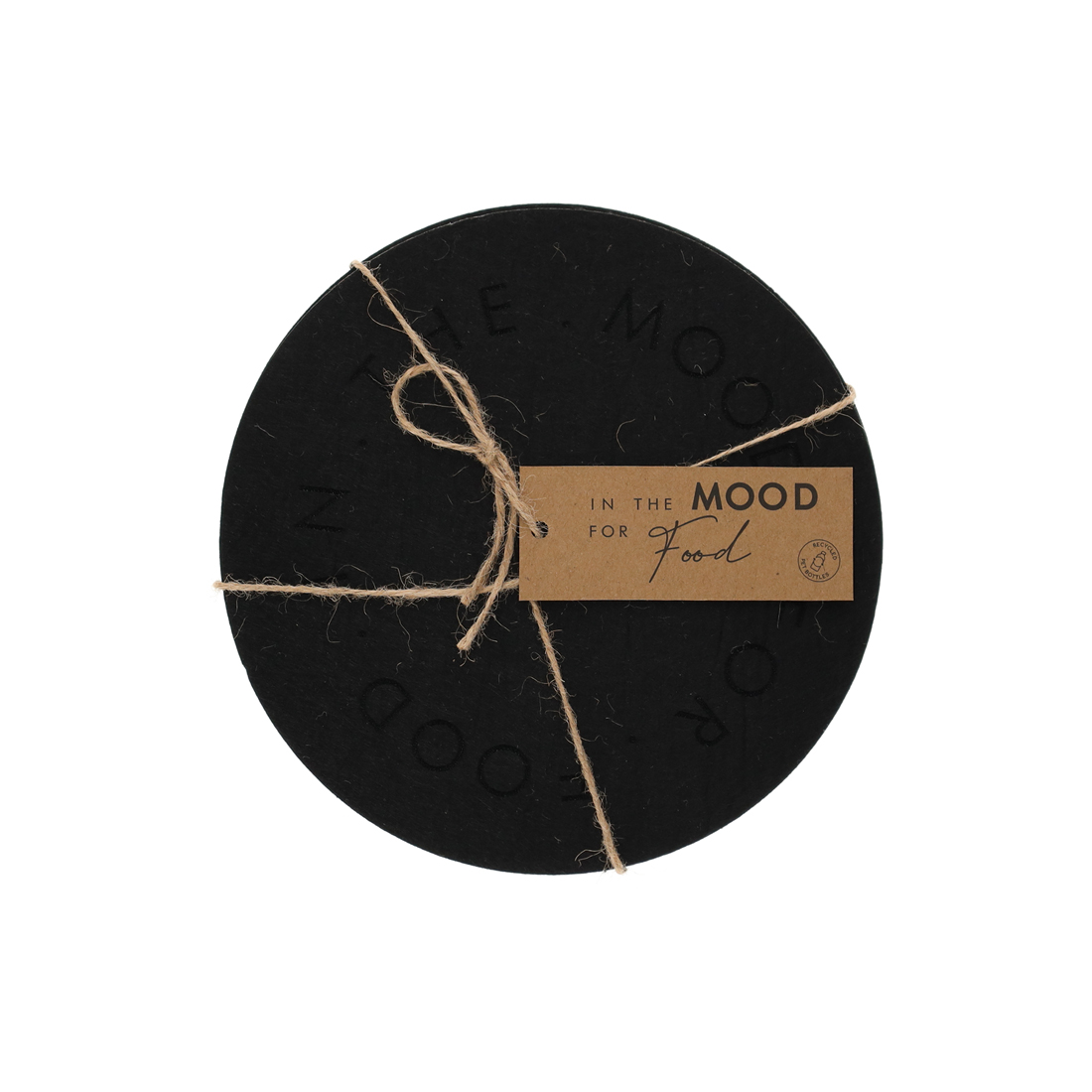 JENS Living MOOD FOR FOOD Pan Onderzetter Zwart /2 (25276)