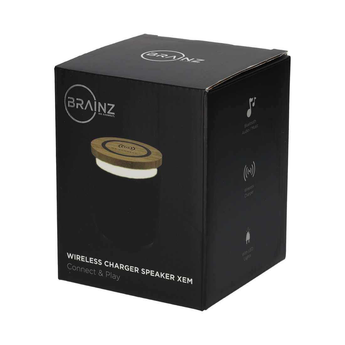 BRAINZ Wireless Charger Speaker Xem Zwart (38623)