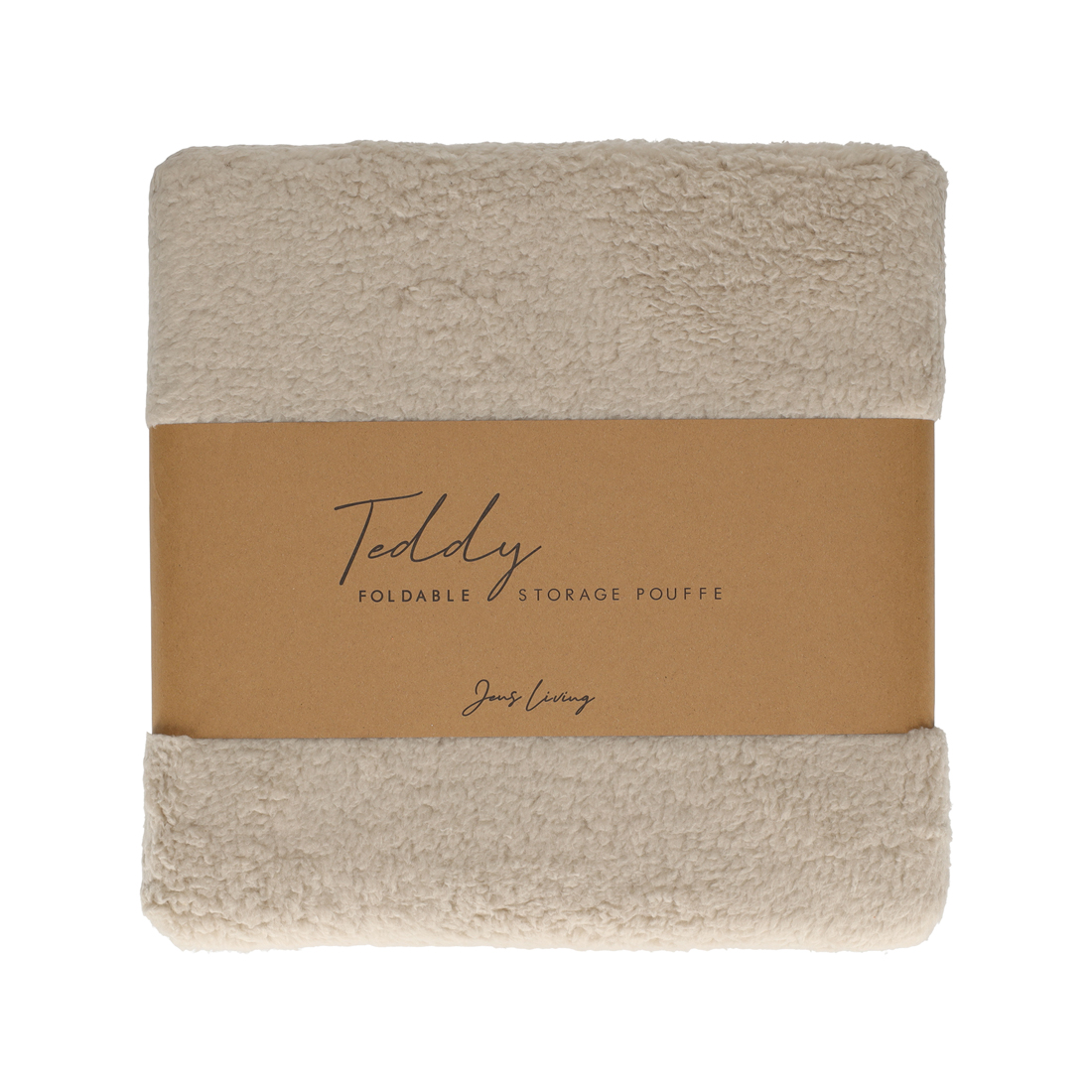 JENS Living Opvouwbare Poef Teddy Taupe (25171)