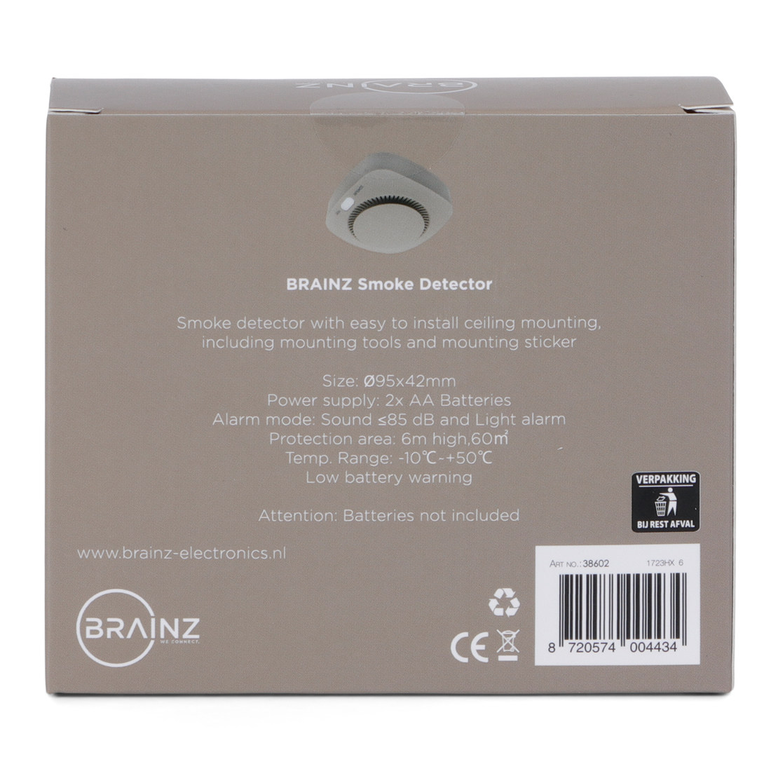 BRAINZ Rookmelder Taupe (38602)