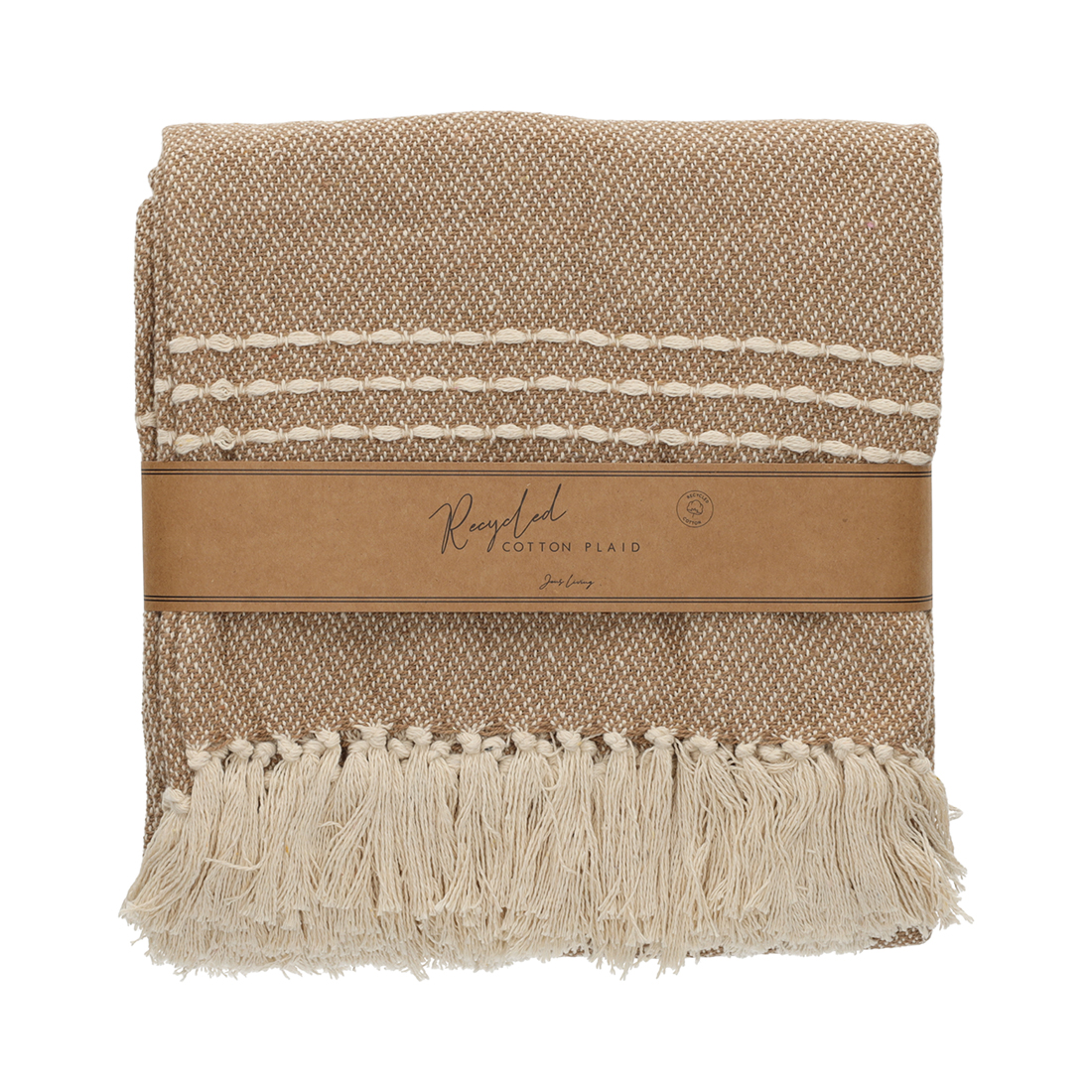 JENS Living Recycled Cotton Plaid Juul Beige (25387)