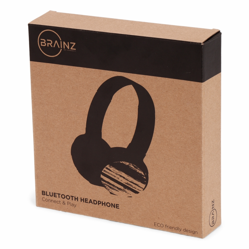 BRAINZ Bluetooth Hoofdtelefoon Bamboe (38513)