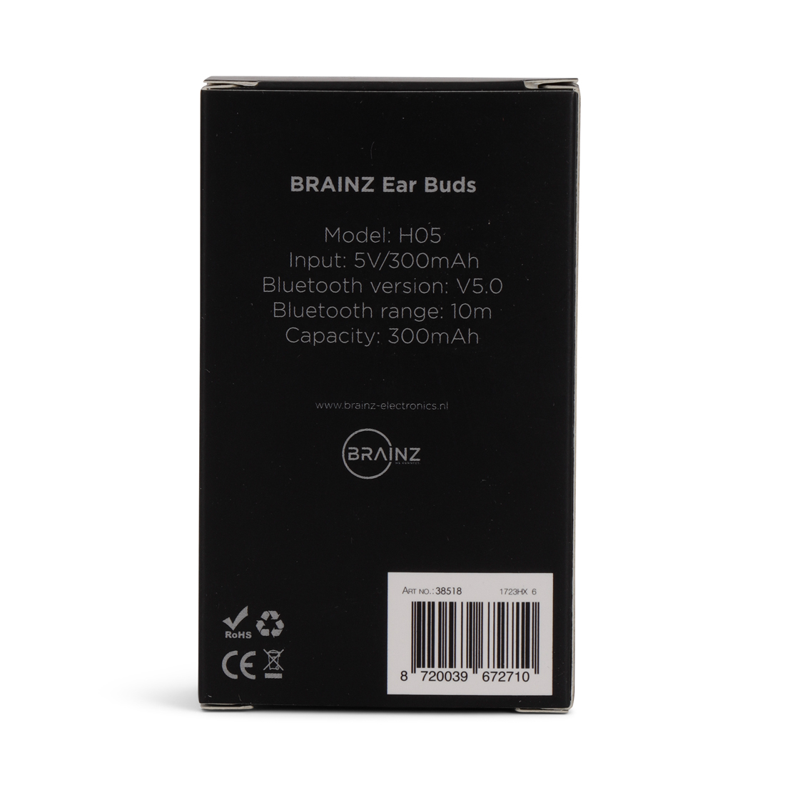 BRAINZ Bluetooth Earbuds Wit (brievenbus) (38518)